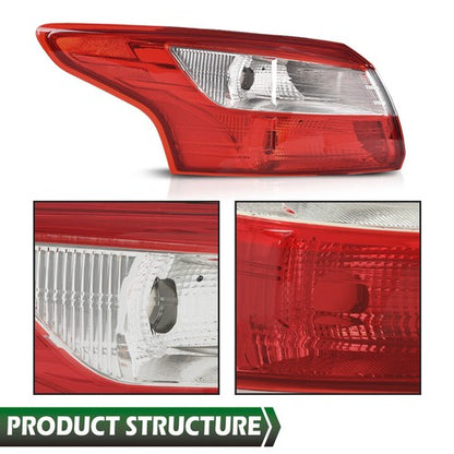 Solid Spare Rear Outer Tail Light Brake Lamp Assembly Fit For 2012-2014 Ford Focus Left Side