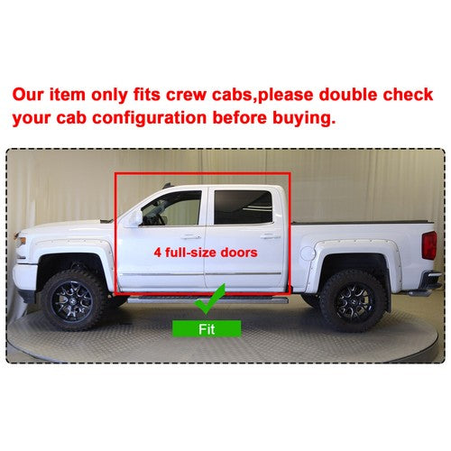 Solid Spare Black Underseat Storage Box for 07-18 Chevy Silverado 07-19 GMC Sierra CREW CAB