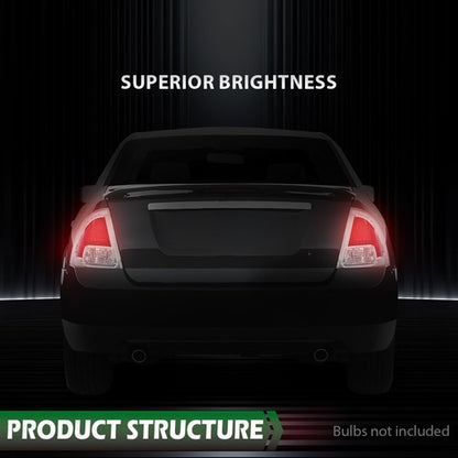 Solid Spare Fit For 2006-2009 Ford Fusion Chrome Tail Lights Brake Lamps Left Right Side