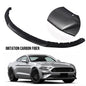 Solid Spare Fit For 13-2014 Ford Mustang R Style Carbon Fiber Look Front Bumper Lip Spoiler