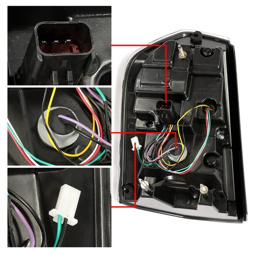 Solid Spare Full LED Taillights with LED Reverse / Signal Black For 2011-2014 Chrysler 300