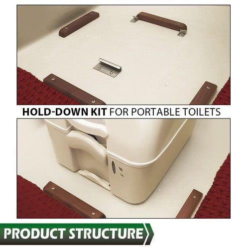 Solid Spare New Hold-Down Brackets/Fasteners Kit For Series 970 Portable Toilets