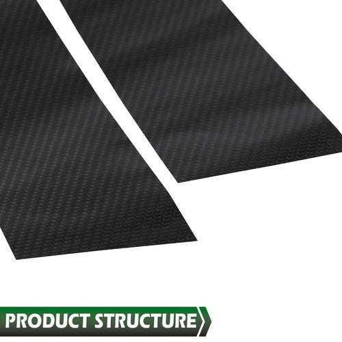 Solid Spare Fit For 2006-2011 BMW 3-Series E90 Door Trim Cover 6PC Carbon Look Pillar Posts