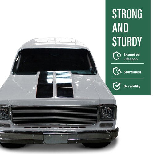 Solid Spare Fit For 73-80 Chevy GMC Blazer C/K Pickup Suburban Silver Billet Grille Insert