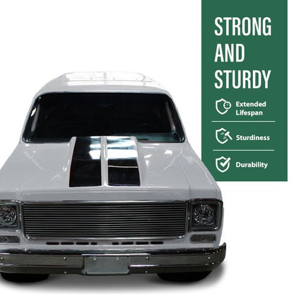 Solid Spare Fit For 73-80 Chevy GMC Blazer C/K Pickup Suburban Silver Billet Grille Insert