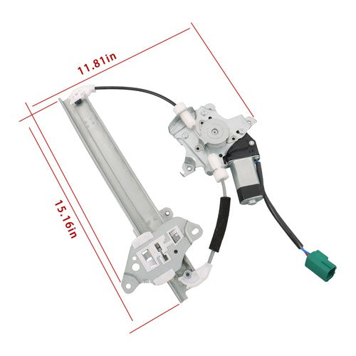 Solid Spare 748-526 Rear Left Window Regulator w/2-pin Motor For Nissan Altima 2007-2012