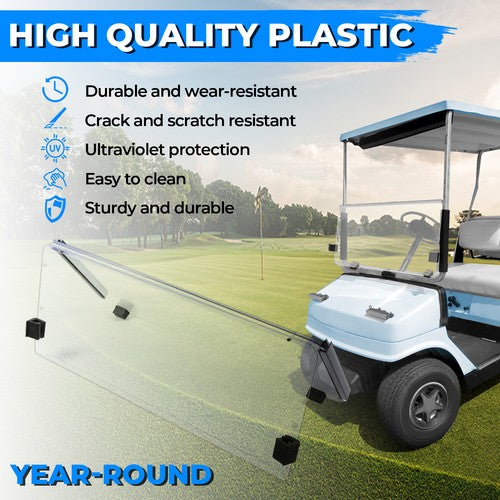 Solid Spare For 1985-1995 Yamaha G2 / G9 Models Clear Folding Golf Cart Windshield