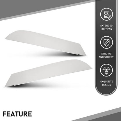 Solid Spare 8" Chopped Window Trim Fit For 2013+ Kenworth T680/T880 - Stainless Steel