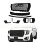 Solid Spare Gloss Black Plastic Bumper Grille Compatible For 2021-23 GMC Yukon&Yukon XL 7pcs