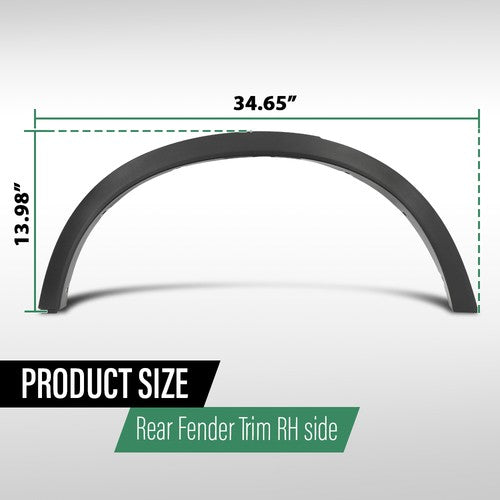 Solid Spare Rear Right Fender Flare Molding Trim Fit For 2011-2017 BMW X4 X3 51777210084