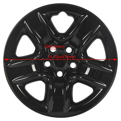 Solid Spare 4 17" Black Wheel Skins Hub Caps Full Rim Skin Covers For Toyota RAV4 2006-2012