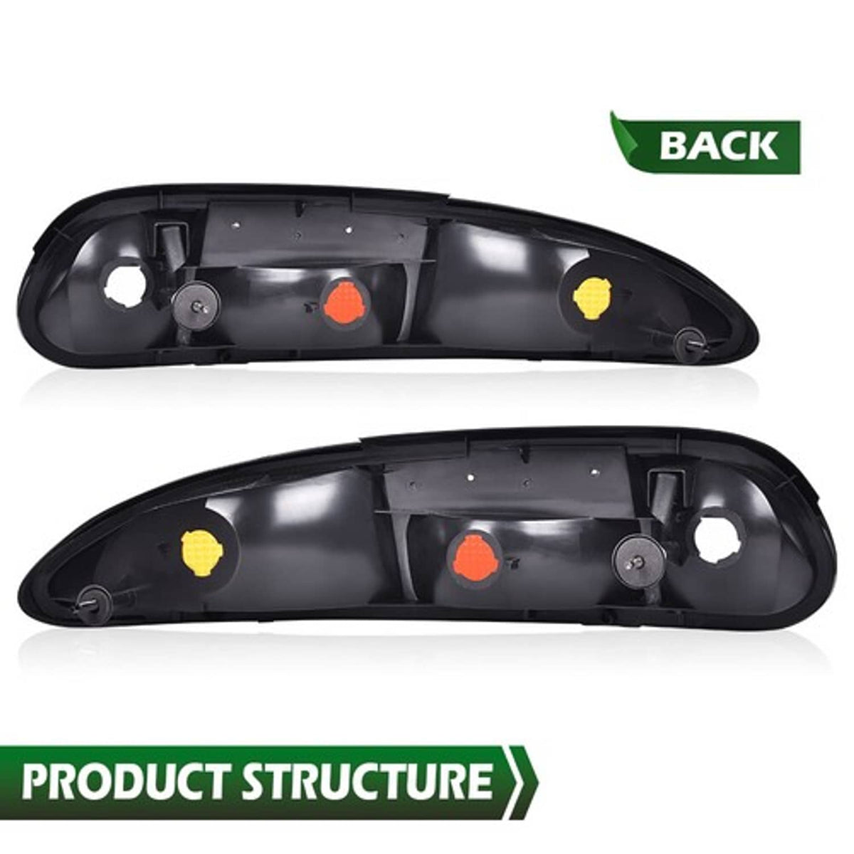 Solid Spare Tail Lights Brake Lamps Assembly Left+Right Fit For 1993-2002 Chevrolet Camaro