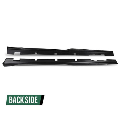 Solid Spare Body Kit Matte Black Side Skirts Rocker Panel Fit For 15-23 Charger Widebody