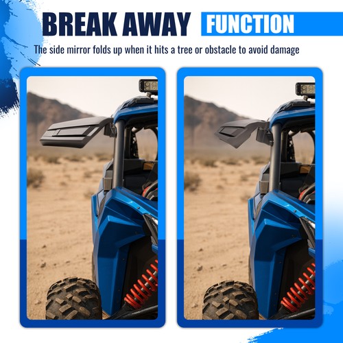 Solid Spare Rear View Side Mirror For Can Am Maverick X3 MAX R models 2017-up Racing Style