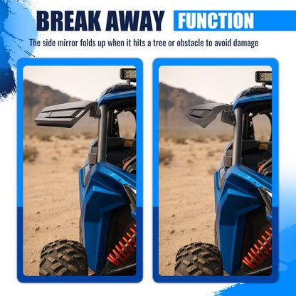 Solid Spare Rear View Side Mirror For Can Am Maverick X3 MAX R models 2017-up Racing Style