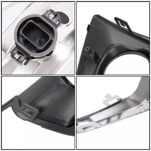 Solid Spare For 18-21 Chevy Traverse Driver/LH+Passenger/RH Fog Lights+Bezel+Harness+Switch