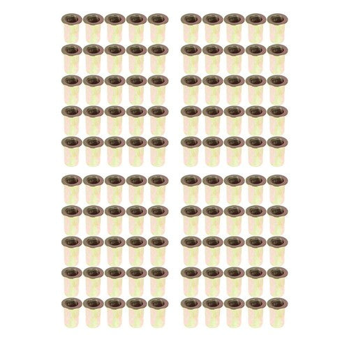 Solid Spare M6 Metric Carbon Steel Rivet Nut Flat Head Threaded Insert Nutsert 100 Pcs