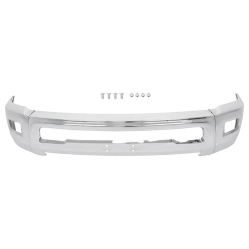 Solid Spare For Dodge RAM 2500 3500 2010-2018 Split-type Front Bumper W/o Sensor Hole Chrome