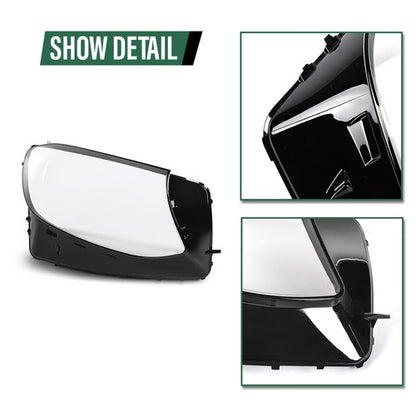 Solid Spare Fit For 2016-2019 Mercedes Benz GLC-Class W253 Headlight Replacement Lens LH RH
