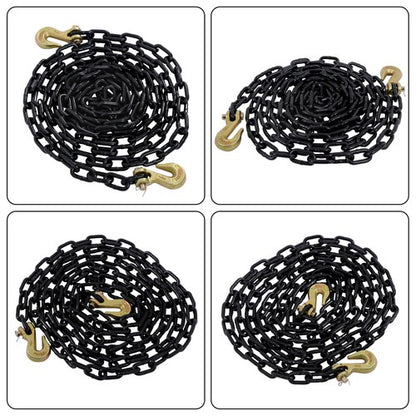 Solid Spare 1/4 Inch x 14Ft G80 Transport Bundle Chain Steel Black 3300lbs Safe Working Load