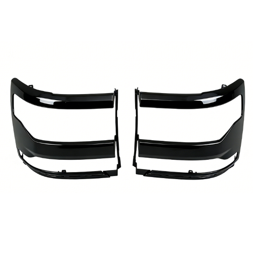 Headlight Trim Bezel Cover For Chevy Silverado 1500 2016-2018 Black LH+RH Pair