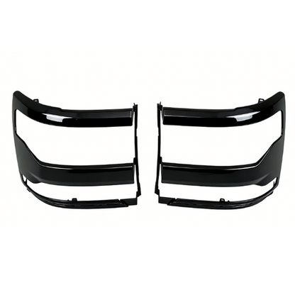 Headlight Trim Bezel Cover For Chevy Silverado 1500 2016-2018 Black LH+RH Pair
