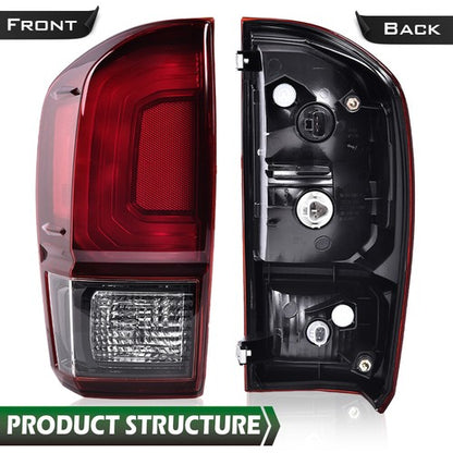Solid Spare Red/Black Rear Tail Light Brake Lamp Fit For 16-22 Toyota Tacoma TRD Left Side