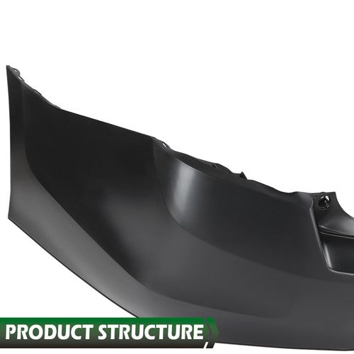 Solid Spare Fit For 2008-2012 Honda Accord 6-Cylinder Dual Exhaust Rear Bumper Cover Black