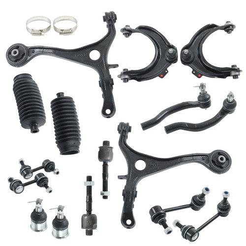 Solid Spare 16Pcs For Acura TL 2004-2006 Suspension Kit Front Lower Upper Control Arm Set