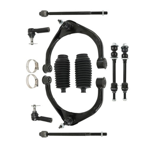 Solid Spare For Ram 1500 11-12 4.7L/5.7L V8 Upper Control Arms Inner Outer Tierods 10PC 4x4