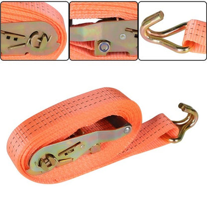 Solid Spare 4 Pack 1.5" x 15' 4400 lb Ratchet Straps with J Hook Heavy Duty Tie Down US