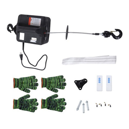Solid Spare 1500W 2-in-1 Portable Electric Hoist Power Winch 1100lbs Wireless Remote Control