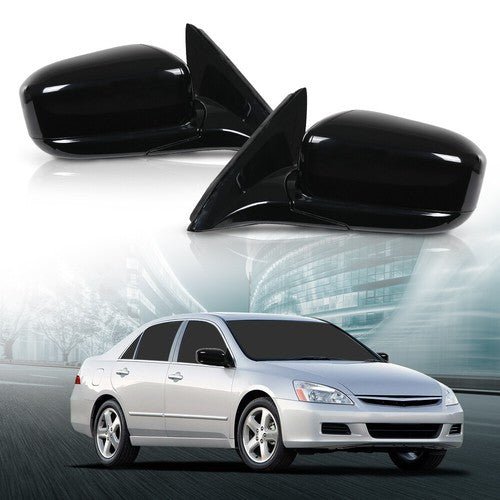 Solid Spare Fit For 03-07 Honda Accord Manual Folding Power Mirror Driver & Passenger