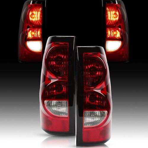 Solid Spare Rear Brake Tail Lights For Chevy Silverado 1500 2500 3500 HD 2003-2006 w/Bulb