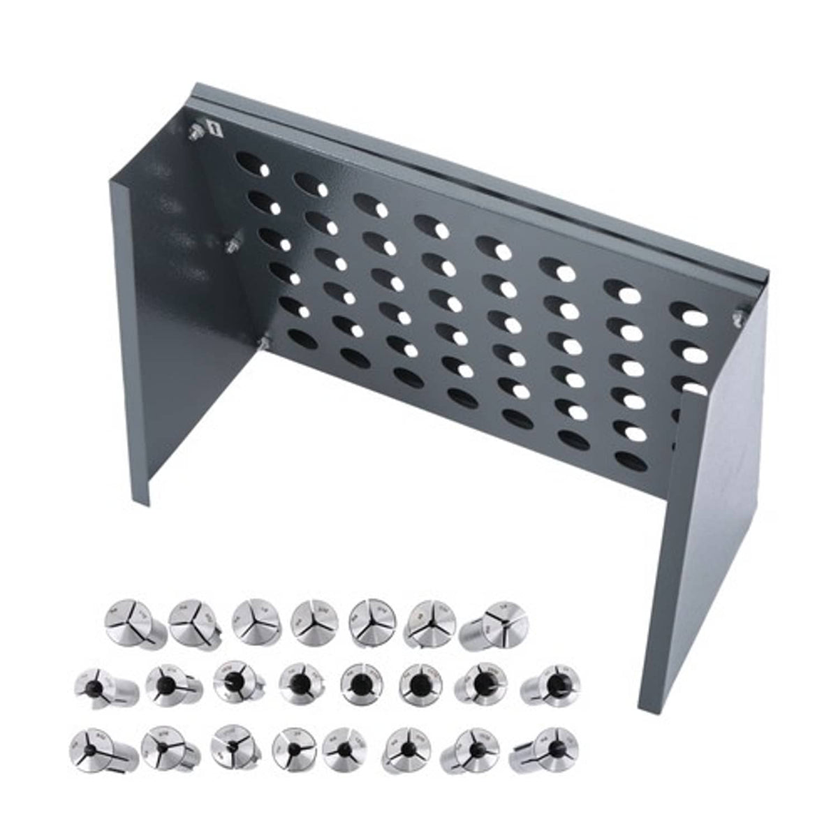 Solid Spare R8 Collet Set 1/16" to 3/4" 23 Pc for Bridgeport with R8 Collet Rack - 48 slot