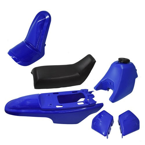 Solid Spare NEW Plastic Fender Body Cover Seat Gas Tank Kit Fit For Yamaha PW50 PY50 Blue