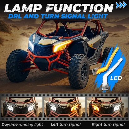 Solid Spare LED Turn Signal Light Chrome For Can Am Maverick X3 MAX R XDS/XRS Turbo 17-25