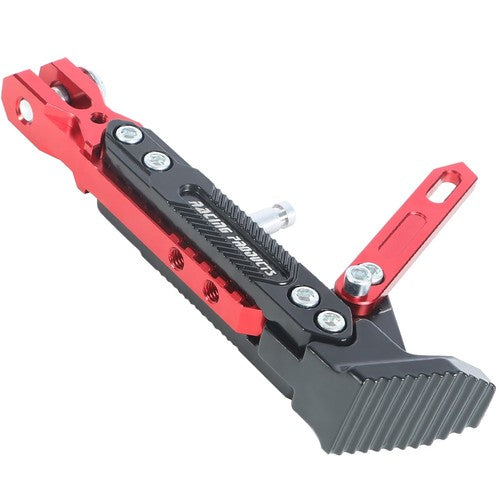 Solid Spare Red Adjustable Motorcycle CNC Aluminum Alloy Kickstand Foot Side Support Stand