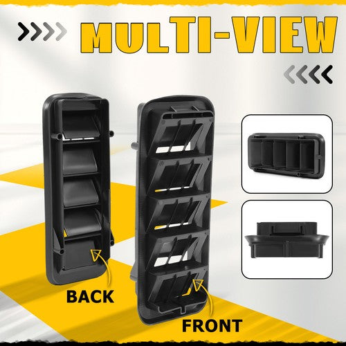 Solid Spare Back Panel Air Vent Grille Relief For 1999-2021 Chevy Silverado GMC Sierra