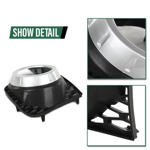 Solid Spare Fit For 2010-2013 Land Rover Range Rover 5.0L Fog Light Bezel Left+Right Side