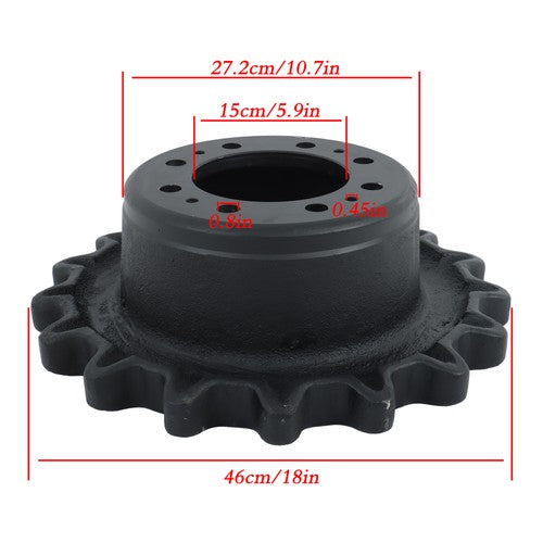 Solid Spare Drive Sprocket - 8 Hole Dual Speed 7196807 For Bobcat T630 T740 T750 T770 T870