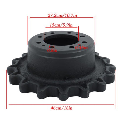 Solid Spare Drive Sprocket - 8 Hole Dual Speed 7196807 For Bobcat T630 T740 T750 T770 T870