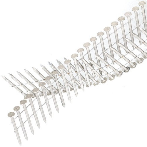 Solid Spare 15 Degree Wire Coil 1-1/2” ×.09” Ring Shank Stainless Steel Siding Nails 1200Pcs