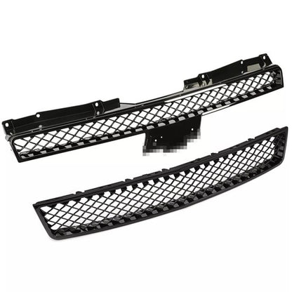 Solid Spare For 07-14 Chevy Tahoe/Suburban/Avalanche Mesh Front Bumper Grille Grill Black