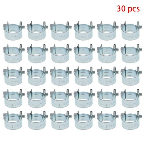 Solid Spare 30 Pcs 3/8"14mm-16mm Fuel Injection Gas Line Hose Clamps Clip