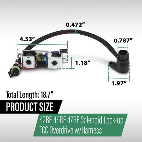 Solid Spare Fit 96-99 A500 A518 42RE 46RE Dodge Jeep Updated Lock Up & Overdrive Solenoid