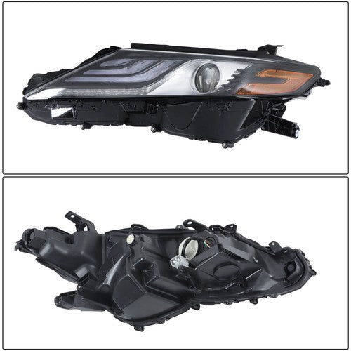Solid Spare Headlight Assembly For Toyota Camry XSE XLE 2021 2022 Full LED Black Driver Left