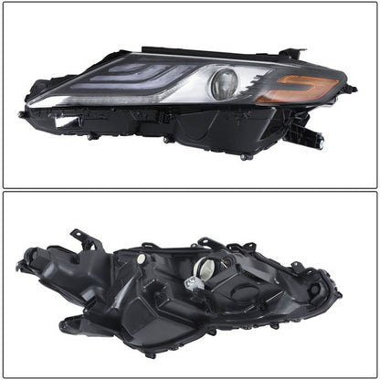 Solid Spare Headlight Assembly For Toyota Camry XSE XLE 2021 2022 Full LED Black Driver Left