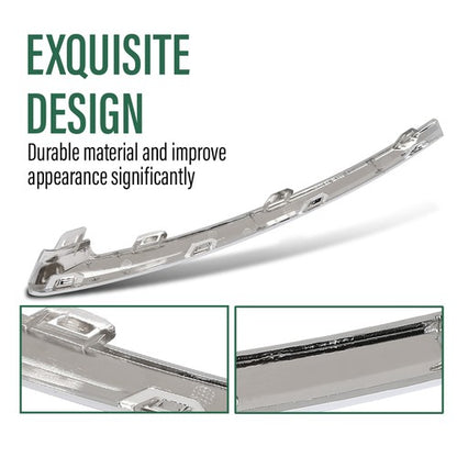 Solid Spare Fit For 2022-2024 Volvo XC60 Right+Left Side Front Bumper Molding Trim Chrome