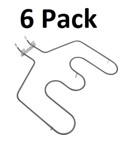 Solid Spare (6) Replacement Range Oven Bake Elements for GE WB44T10011 PS249286